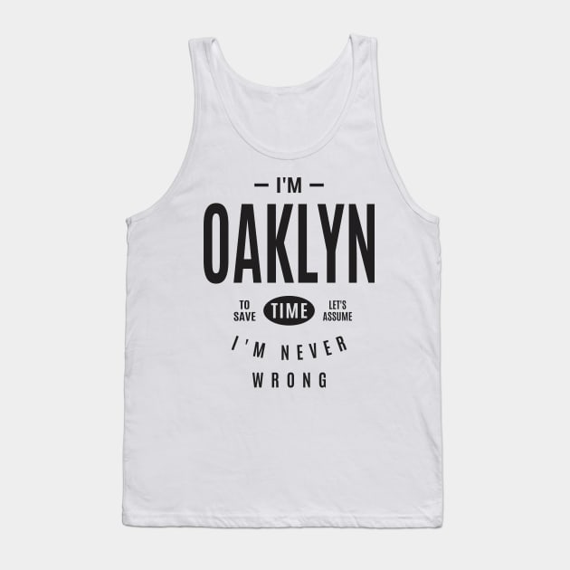 Oaklyn Personalized Name Tank Top by cidolopez